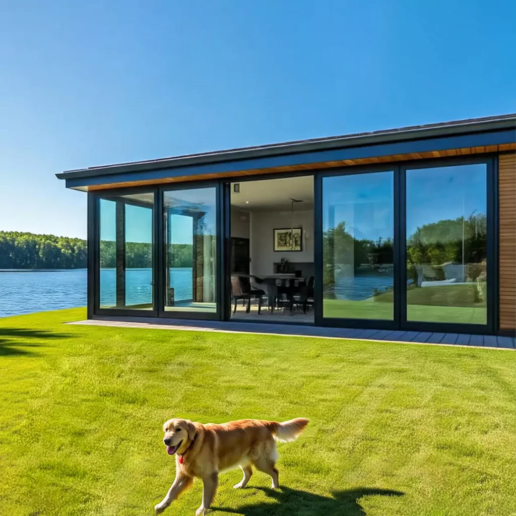 LEDOW G88 Bi-Fold Door opened to a seamless transition between indoor and outdoor living areas.