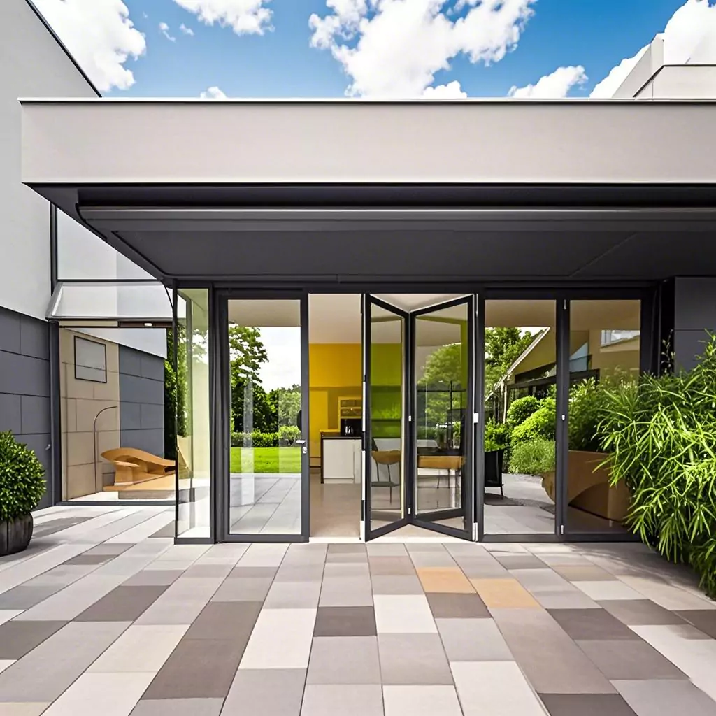 LEDOW G88 Bi-Fold Door opened to a seamless transition between indoor and outdoor living areas.